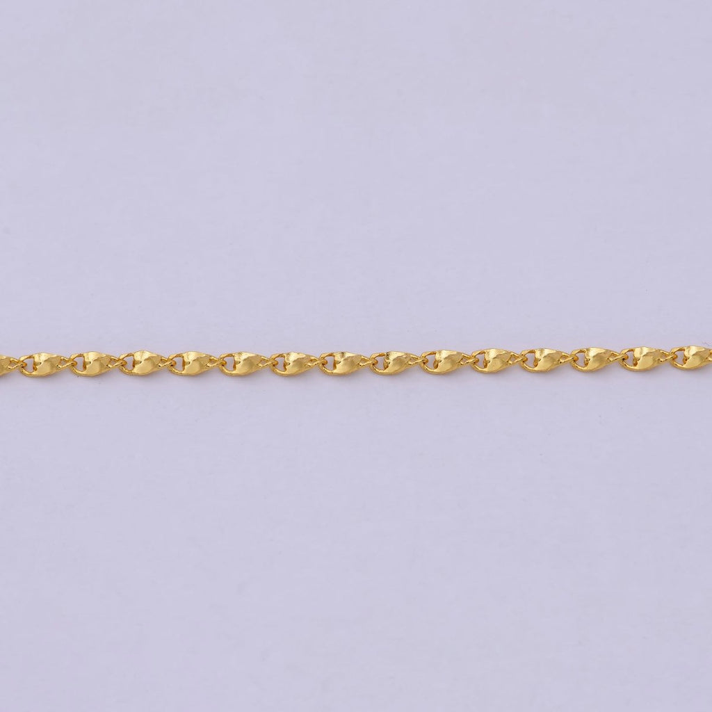 Fancy Link Chain Necklace 18 Inch Ready To wear 24k Gold plated Chain | WA-537 Clearance Pricing - DLUXCA