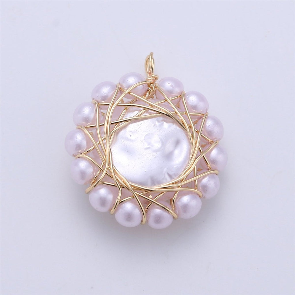 Faux Pearls on a Round Hand Wired E-520 - DLUXCA