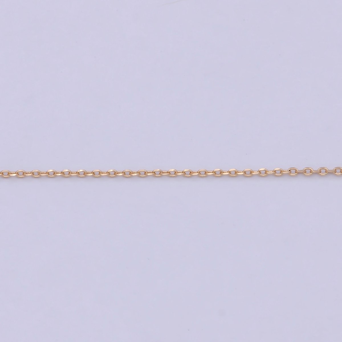 Fine 18K Gold plated Cable Chain Necklace Link chain necklace 17.5 inch Ready to Wear | WA-758 Clearance Pricing - DLUXCA