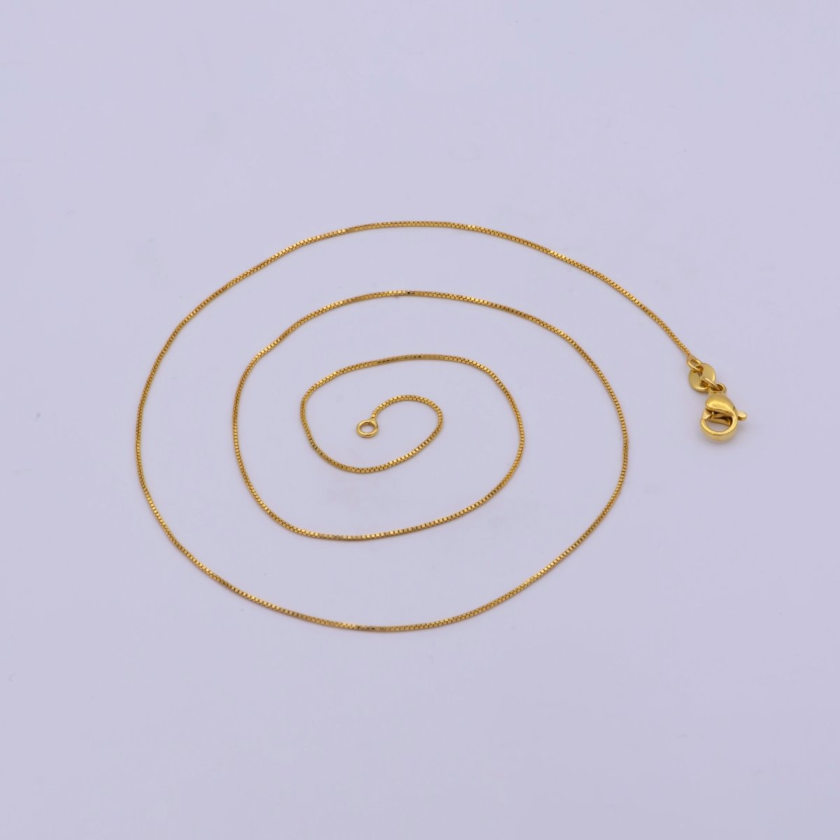 Fine 24k Gold plated Box Chain, High Quality Gold Chain, Dainty Gold Chain Necklace Wholesale Supply | WA-776 Clearance Pricing - DLUXCA