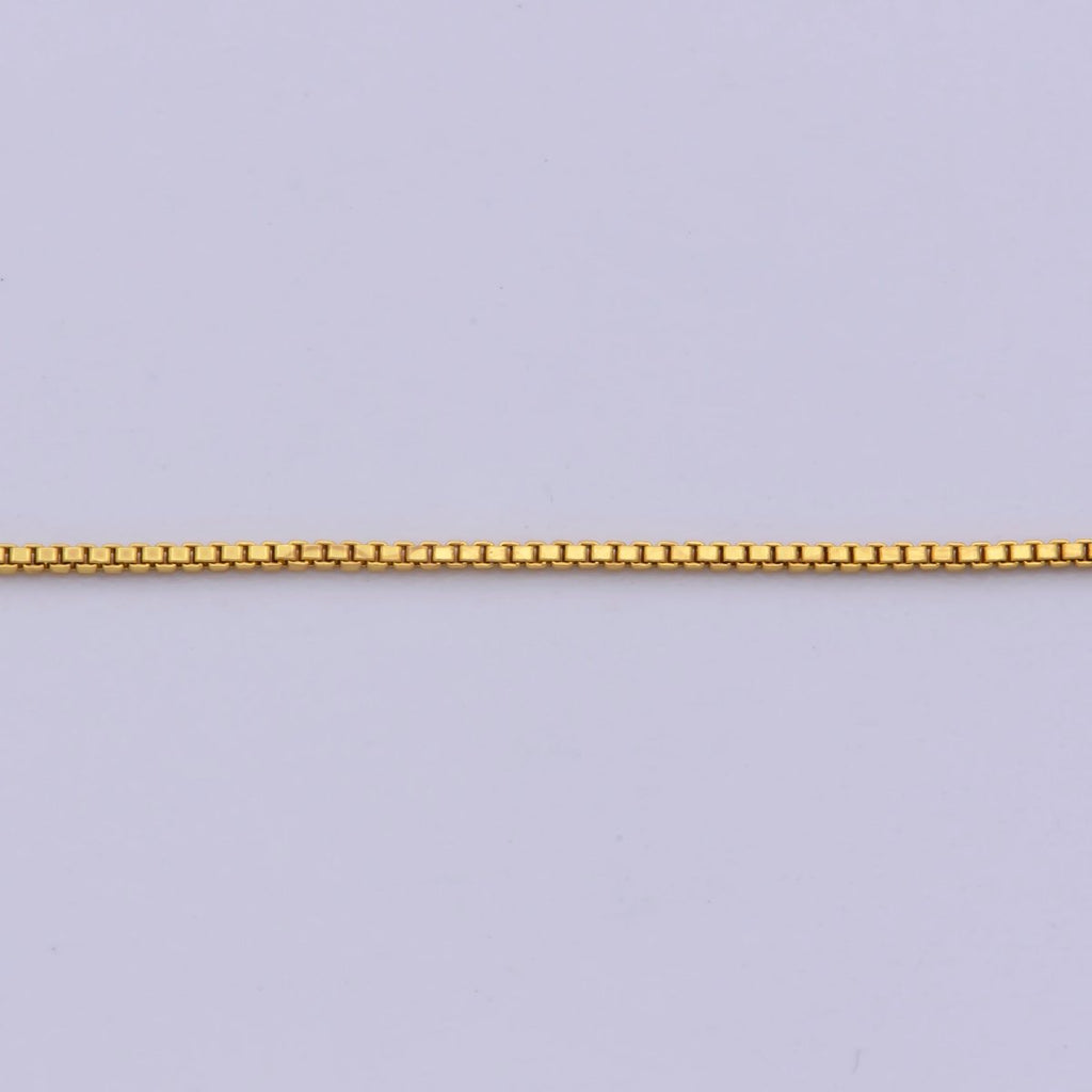 Fine 24k Gold plated Box Chain, High Quality Gold Chain, Dainty Gold Chain Necklace Wholesale Supply | WA-776 Clearance Pricing - DLUXCA