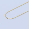 Fine Gold Box Chain 0.5mm BOX Chain - Dainty Box chain 17.5 inch Box Chain Necklace Jewelry Making Supply | WA-242 Clearance Pricing - DLUXCA