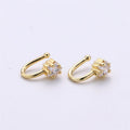 Flower Gold plated Earcuffs - K-220 - DLUXCA