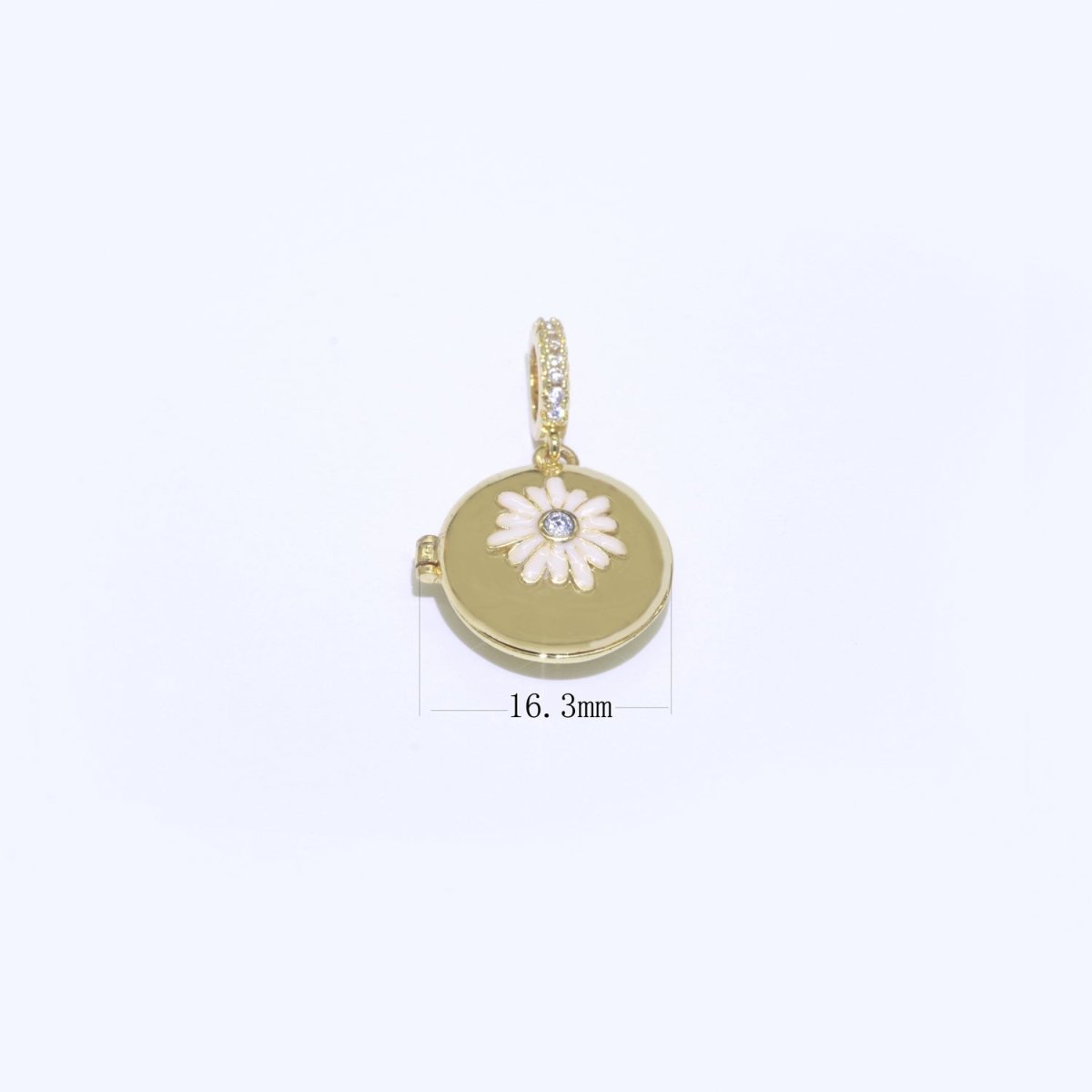 Flower Gold plated Round Pendants J-864