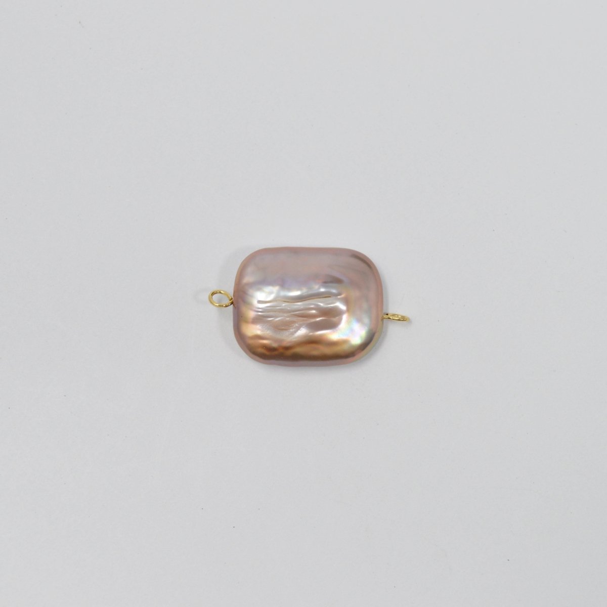 Freshwater Pearl Purple Pink Rectangle Pearl Connectors P-1804 - DLUXCA