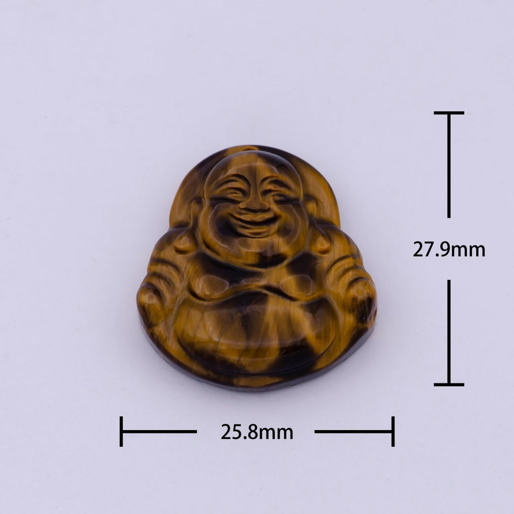 Genuine Happy Buddha Bead Tiger Eye Gemstone O-099 - DLUXCA