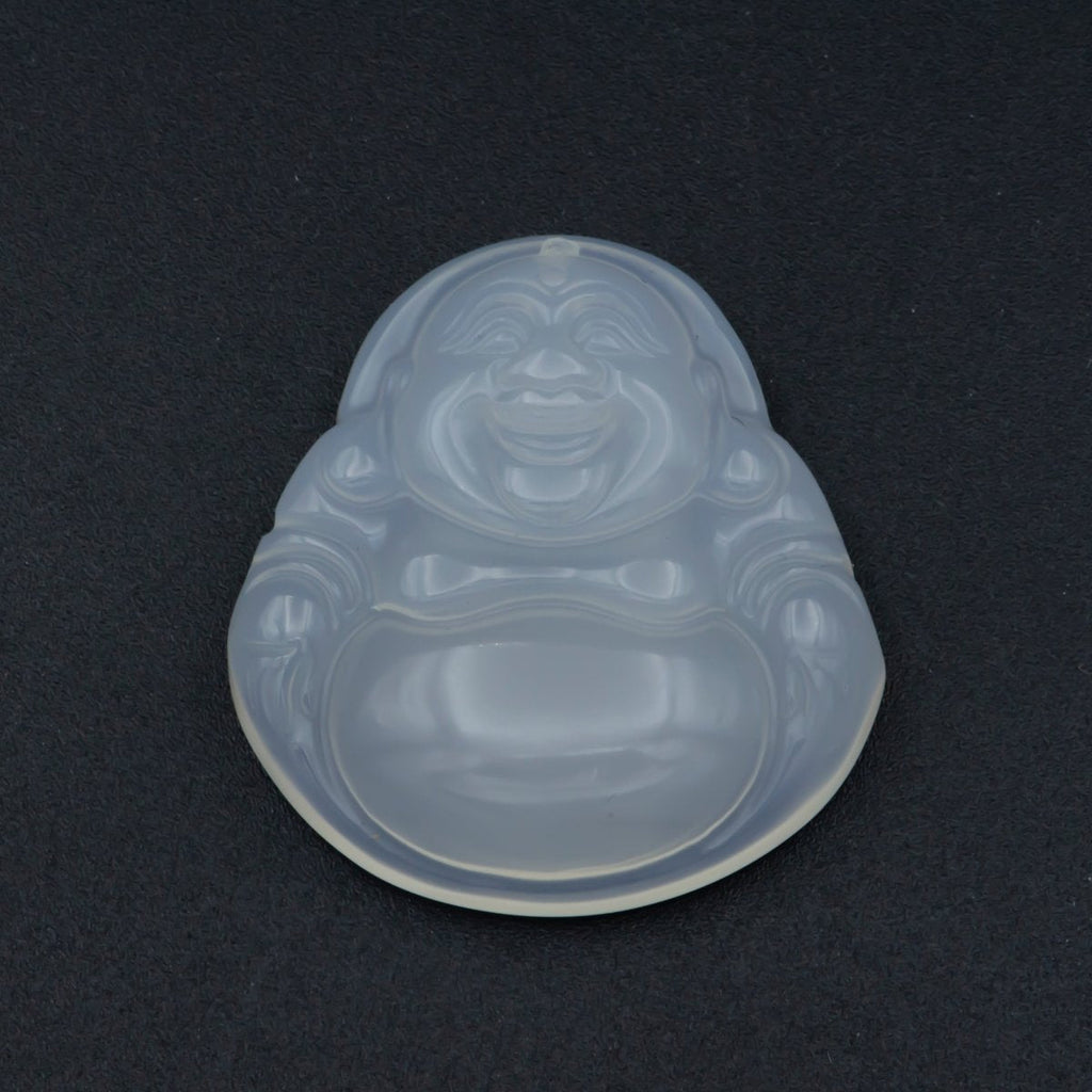 Genuine Happy Buddha Bead White Jade beads O-257 - DLUXCA
