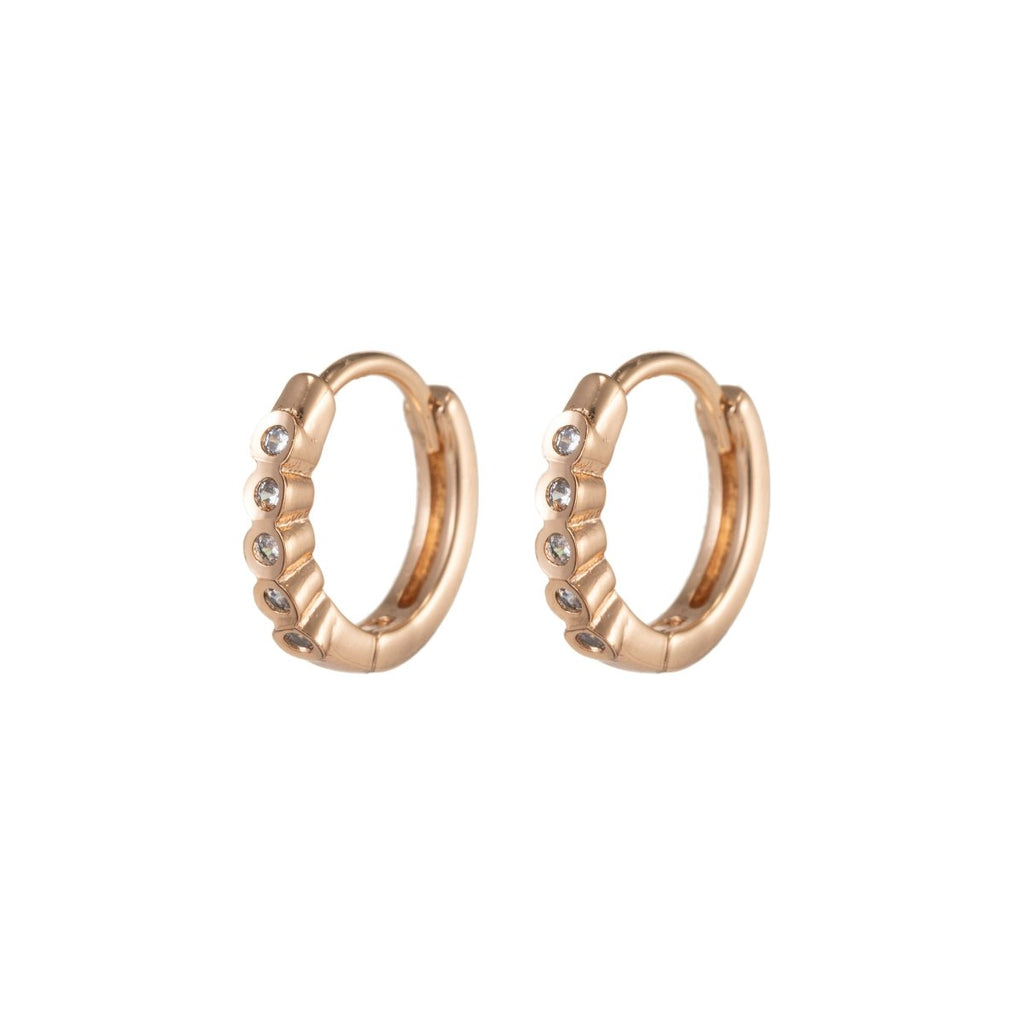 Geometric Earrings, Hexagon Earrings, Geometric Jewelry, Geometric Hoops Earrings Minimalist Micro Pave Huggie Earrings Q-055