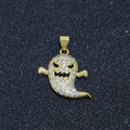 Ghost Charm for Scary Jewelry Designs Halloween Keepsakes Gold plated for Minimalist Jewelry Earring Bracelet Necklace Supply N-1327 - DLUXCA