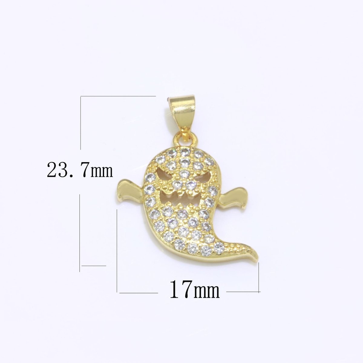 Ghost Charm for Scary Jewelry Designs Halloween Keepsakes Gold plated for Minimalist Jewelry Earring Bracelet Necklace Supply N-1327 - DLUXCA
