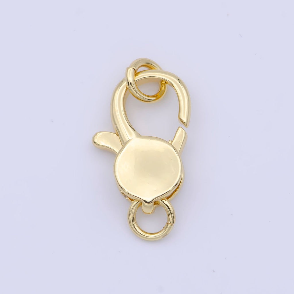 Gold 22.5mm Round Lobster Claw Clasps Jewelry Making Closure | K-290 - DLUXCA