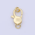 Gold 22.5mm Round Lobster Claw Clasps Jewelry Making Closure | K-290 - DLUXCA