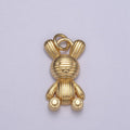 Gold Balloon Rabbit Charm Silver Figurine Statue Balloon Rabbit Pendant N-256 N-257