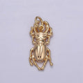 Gold Beetle Charms Animal Insect Pendant N-834 - DLUXCA