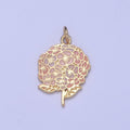 Gold Bouquet Charms - wedding bouquet charms - Daisy Flower Charm -Enamel Bridal Wedding Bridesmaid Gifts Necklace Charm Jewelry Making E-290 E-291