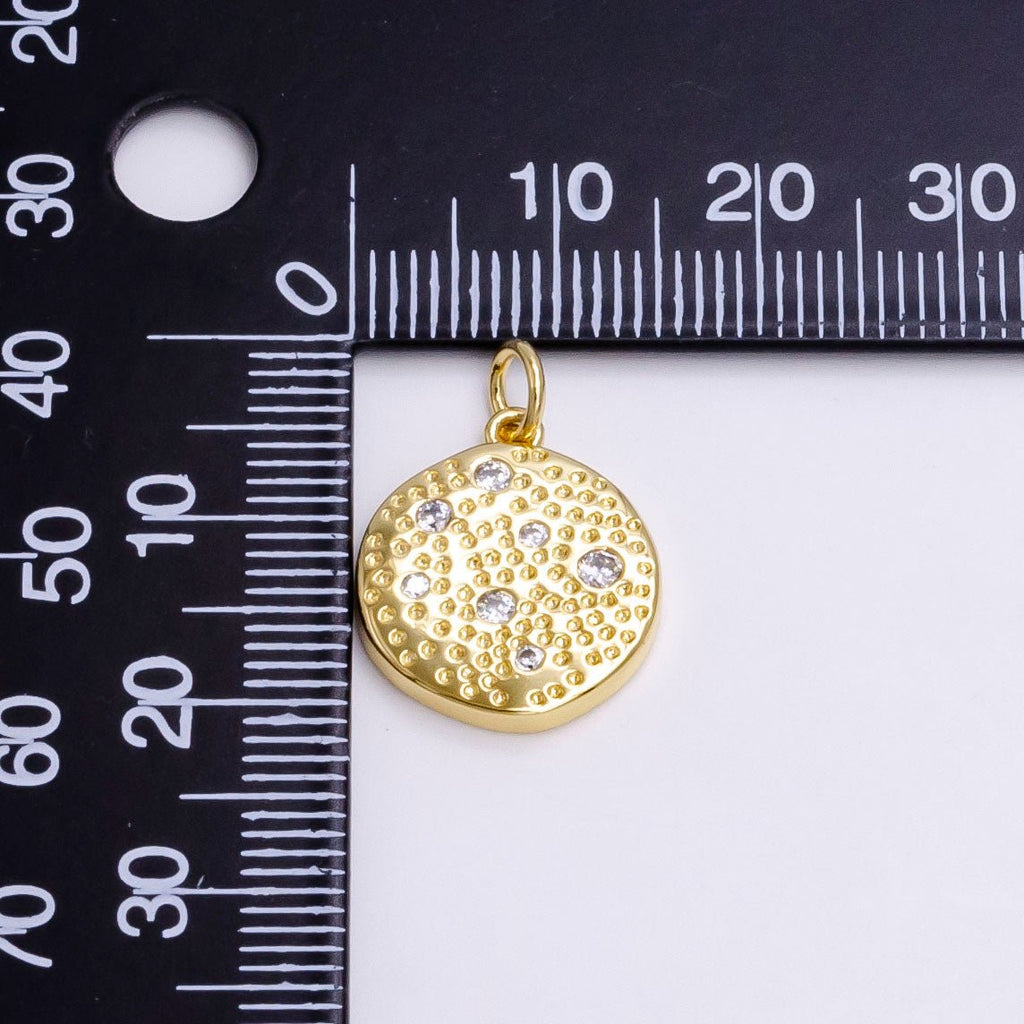 Gold Bubble Charm, Bubble Pendant, Bubble Coin Charm, Tiny Bubble Charm 14k Gold plated Charm N-240 - DLUXCA