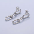 Gold Cable Link Earrings • Minimalist Gold Earrings • Perfect Gift for Her V-176 V-177 - DLUXCA