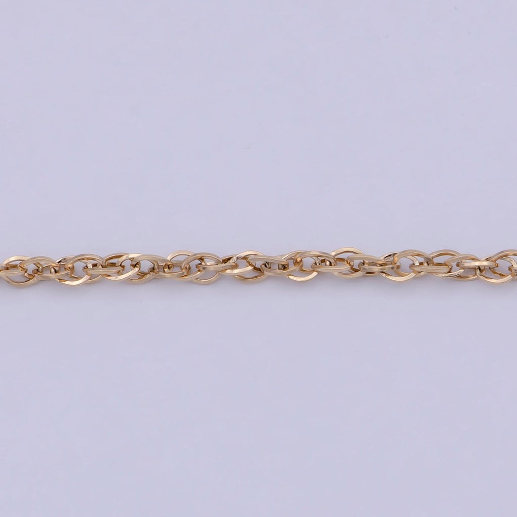 Gold Cable Link Necklace Simple Gold Necklace, Layering Chain and Link Gold Chain for DIY Jewelry | WA-763 Clearance Pricing - DLUXCA