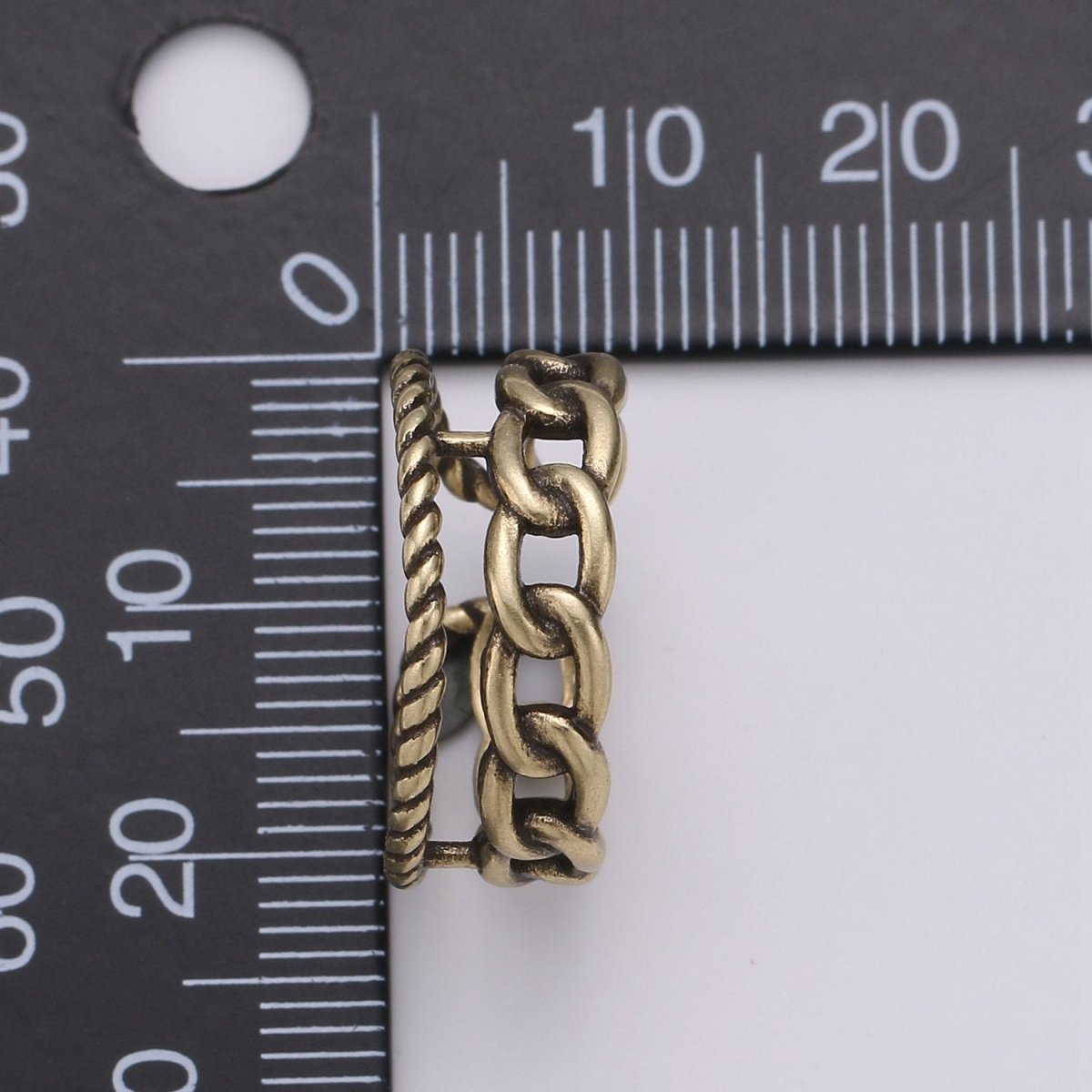 Gold Chain Ring, Bold Ring, Gold Ring, Chunky Ring, Ring, Stackable Ring, Adjustable Ring, Gold Stacking Ring R-001