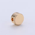 Gold Circle Bead Round Bead Findings 5mm Hole:1.2mm for Bracelet Necklace Jewelry Supplies B-222 - DLUXCA