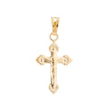 Gold Cross, Faith, Belief, Christian, Catholic, God, Divine, Prayer, Jesus Necklace Pendant Charm Bead Bails Findings for Jewelry Making H-426 - DLUXCA