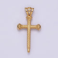 Gold Cross Pendant N-579 - DLUXCA