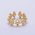 Gold Crown Band, Princess Crown Ring Silver Gold Ring, Crown Stacking Ring Geometric Jewelry O-1813 O-1814