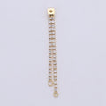Gold Ear Back Stoppers, Earring Nuts With Micro Pave Tassel, Ear Jacket Jewelry Findings for Earring Component Supply 60mm K-428 - DLUXCA