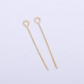 Gold Eye Pin Silver Rose Gold Black Open Eyepins Headpins 0.7mm (21 Gauge) by 20mm, 30mm, 35mm Jewelry Making Craft Supply DIY Finding L-537 L-538 L-549 - DLUXCA