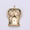 Gold Female Pendant 18k Gold plated Body Pendant // Goddess Necklace Charm Boobs Necklace Charm // Femnist Jewelry Supply,E-092 - DLUXCA