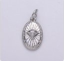 Gold plated 1pc Sunburst Diamond Oval Pendant | D-455/456
