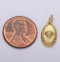 Gold plated 1pc Sunburst Diamond Oval Pendant | D-455/456