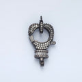 Gold plated 25mm Clear Baguette Micro Paved Lobster Clasps Rhondelle Closure Set Findings | L081 - DLUXCA