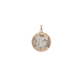 Gold plated Archangel Saint Michael Medal Pendant for Protection Protect us with Prayer in the back for Necklace Jewelry Making H-771 - DLUXCA