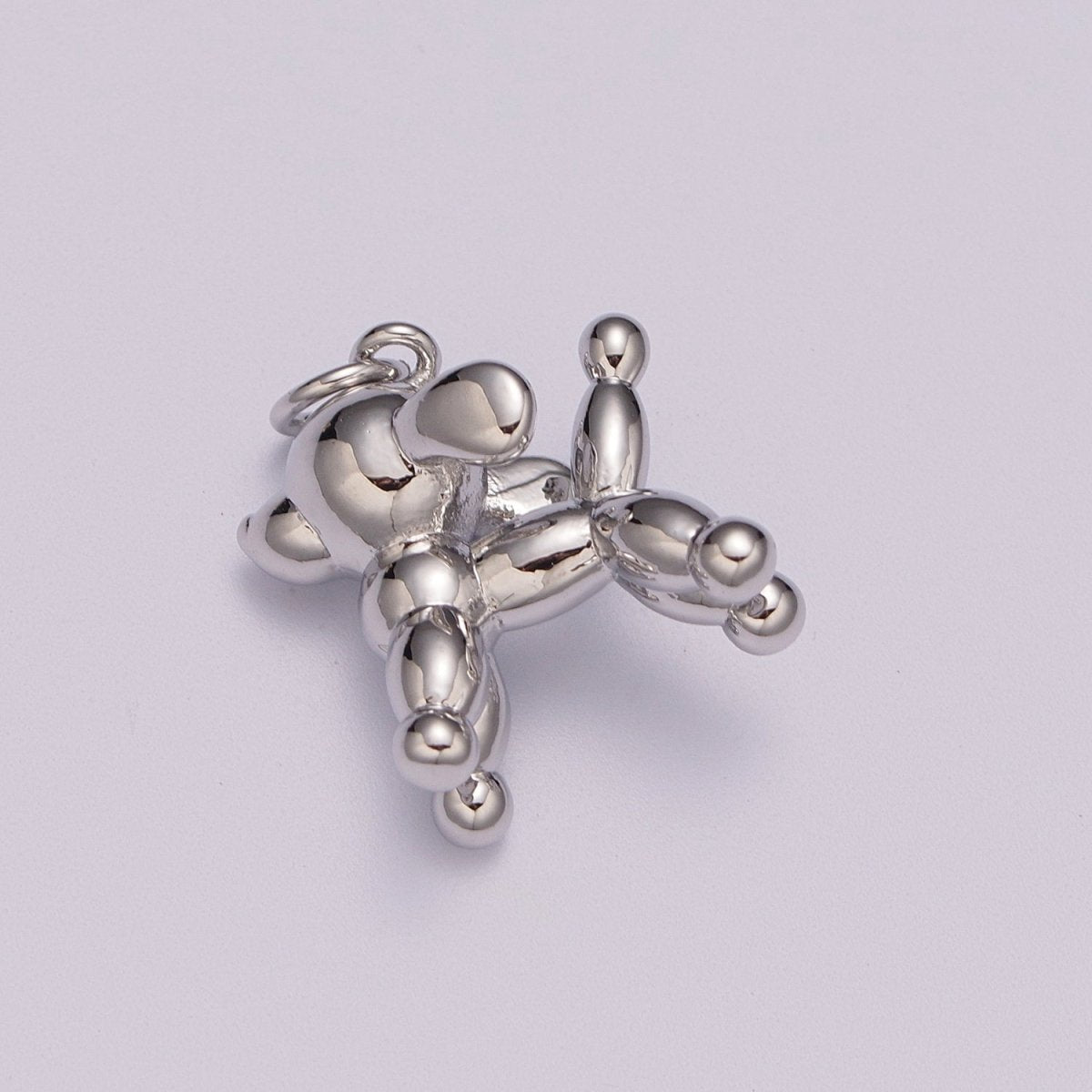 Gold plated Balloon Dog Charm, 3D Balloon Dog, Animal Balloon Charm, Balloon Animal, Gift for Dog Lover, Funny Charm for Kids, Party Dog M-898 M-899