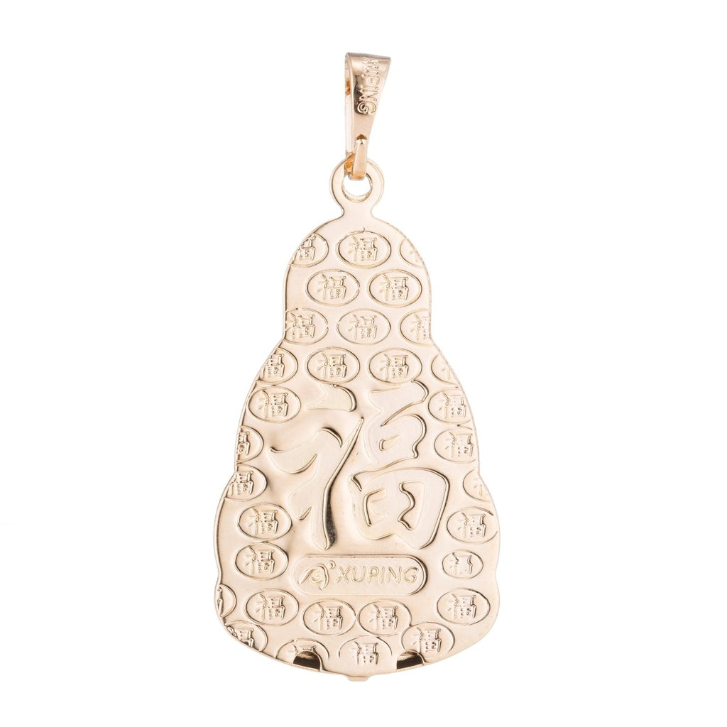 Gold plated Buddha Fu Pendants For DIY Jewelry Making H-473 - DLUXCA