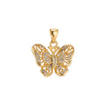 Gold plated Butterfly Mariposa Pendants H-289 - DLUXCA