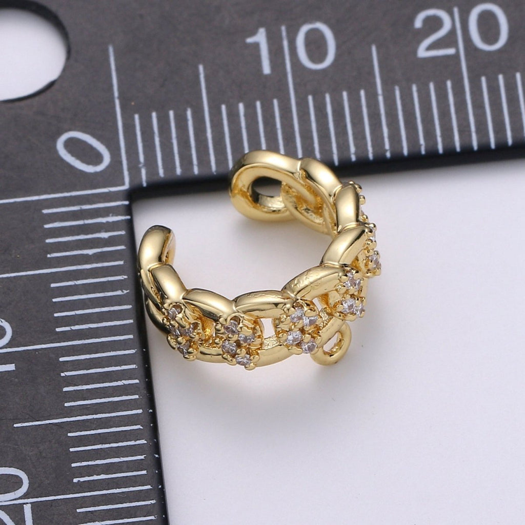 Gold plated Chain Earcuffs For DIY Earcuffs L-289~L-290 - DLUXCA