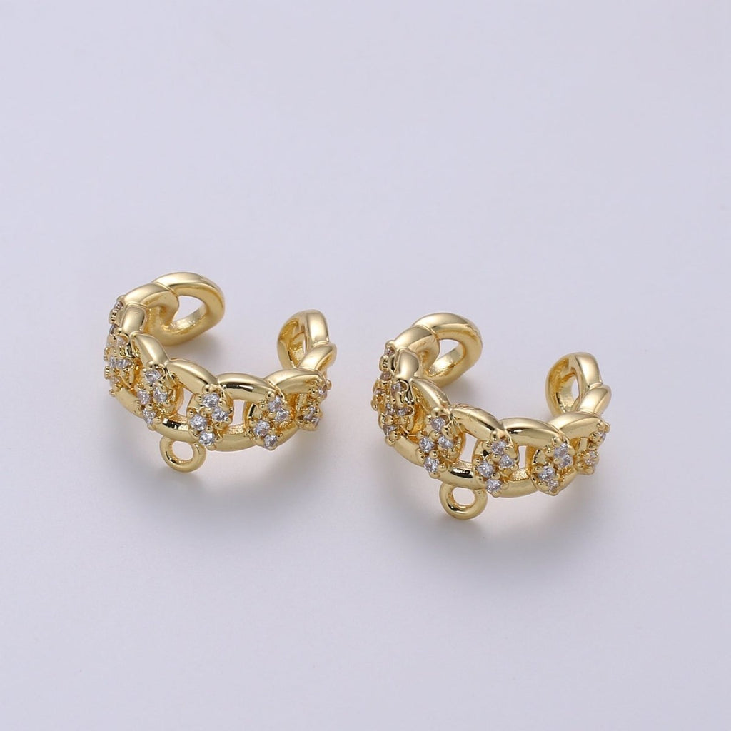 Gold plated Chain Earcuffs For DIY Earcuffs L-289~L-290 - DLUXCA