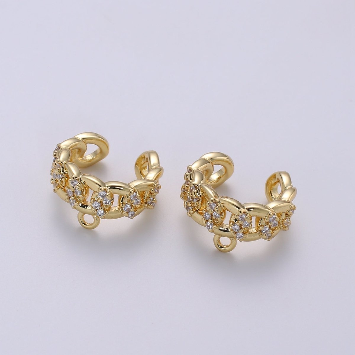 Gold plated Chain Earcuffs For DIY Earcuffs L-289~L-290 - DLUXCA