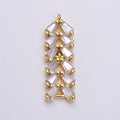 Gold plated Clear CZ Multiple Baguette Bar Drop Charm in Gold & Silver G-778 G-779
