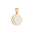 Gold plated Crescent Sailor Moon and Star in Circle Medallion Necklace Pendant Bracelet Beads Earring Charm Bails for Jewelry Making J-373 - DLUXCA