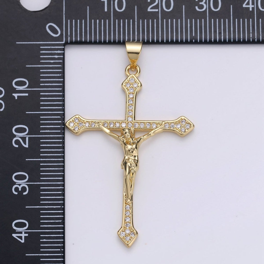 Gold plated Cross Crucifix Pendants I-879 - DLUXCA