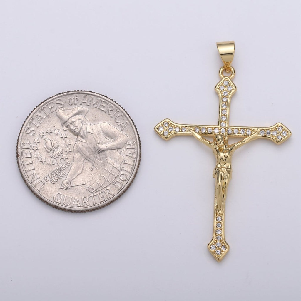 Gold plated Cross Crucifix Pendants I-879 - DLUXCA