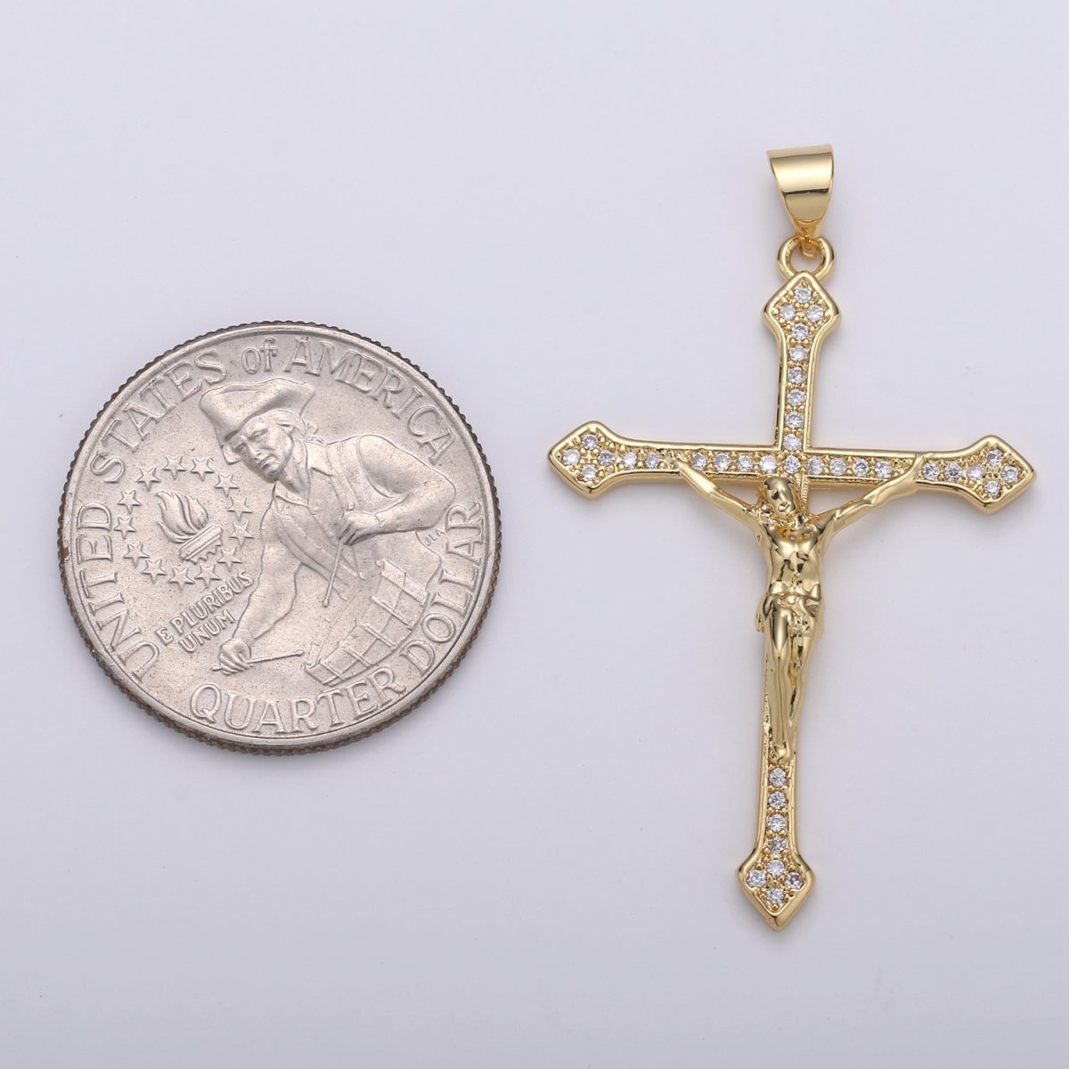 Gold plated Cross Crucifix Pendants I-879 - DLUXCA