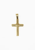 Gold plated Cross of Jesus Christian Catholic Belief Religious Religion DIY Necklace Pendant Charm Bead Bails Findings for Jewelry Making J-774 - DLUXCA