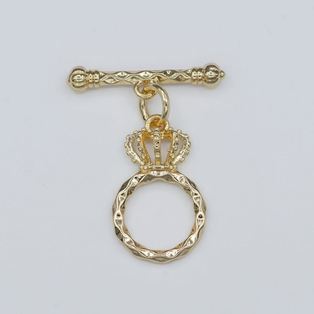 Gold plated Crown Style Toggle Clasp For Jewelry Making DIY Necklace Bracelet Anklet L-312 - DLUXCA