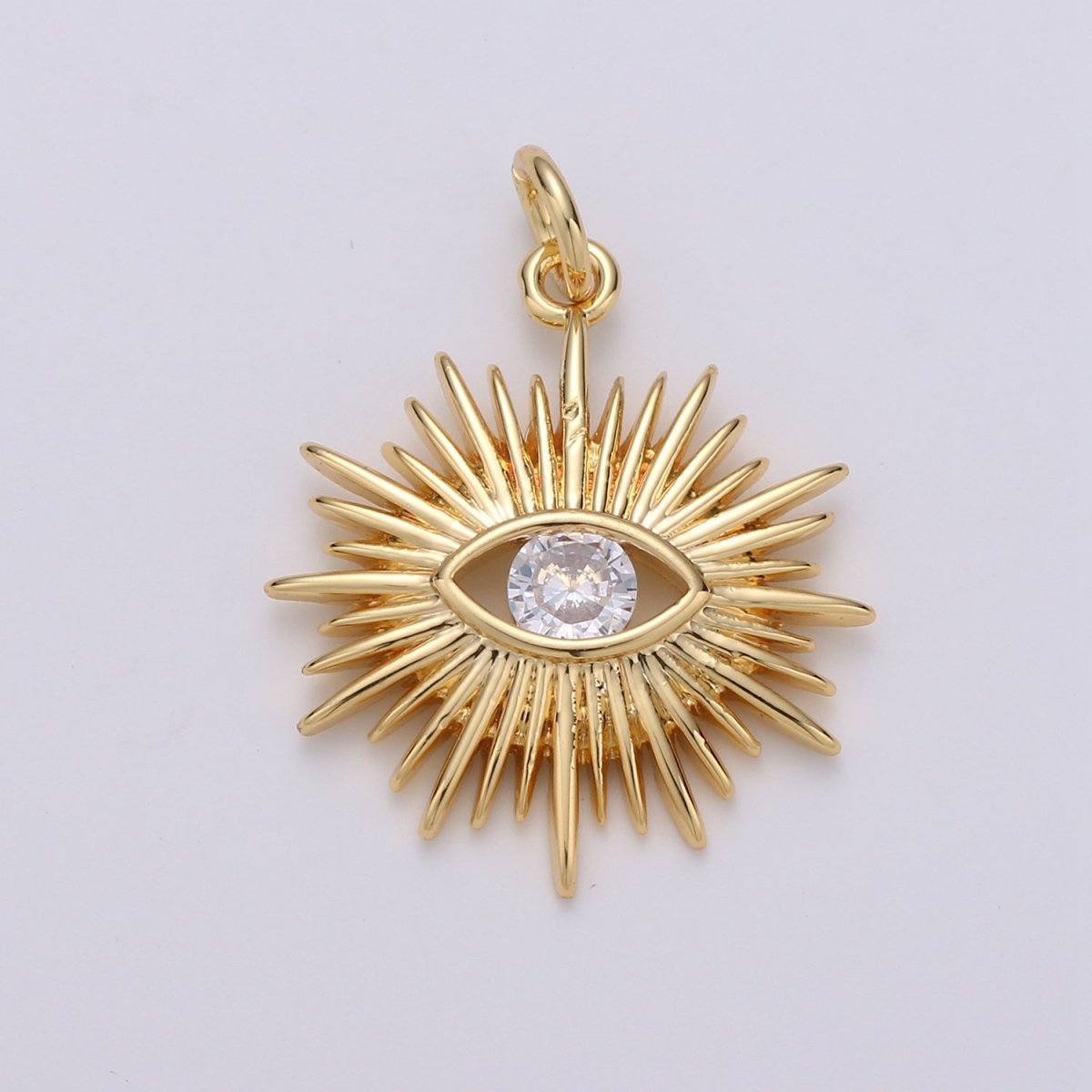 Gold plated Crystal Eye Charm D-894 - DLUXCA