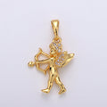 Gold plated Cupid Pendants J-068 - DLUXCA