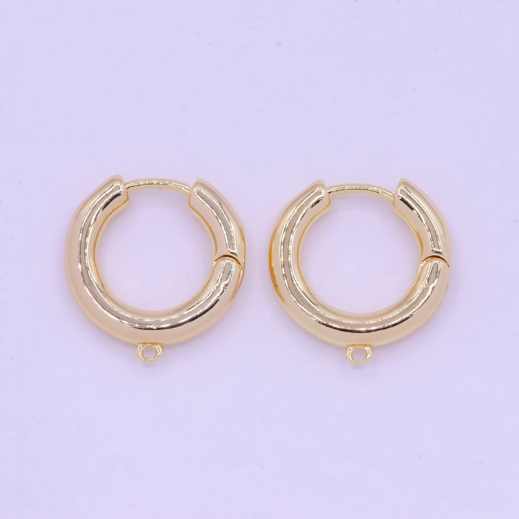Gold plated Earring Hoops Lever Back one touch w/ Close link Lever Hoop earring Nickel free Lead Free for Earring Charm Making Findings L-846 - DLUXCA